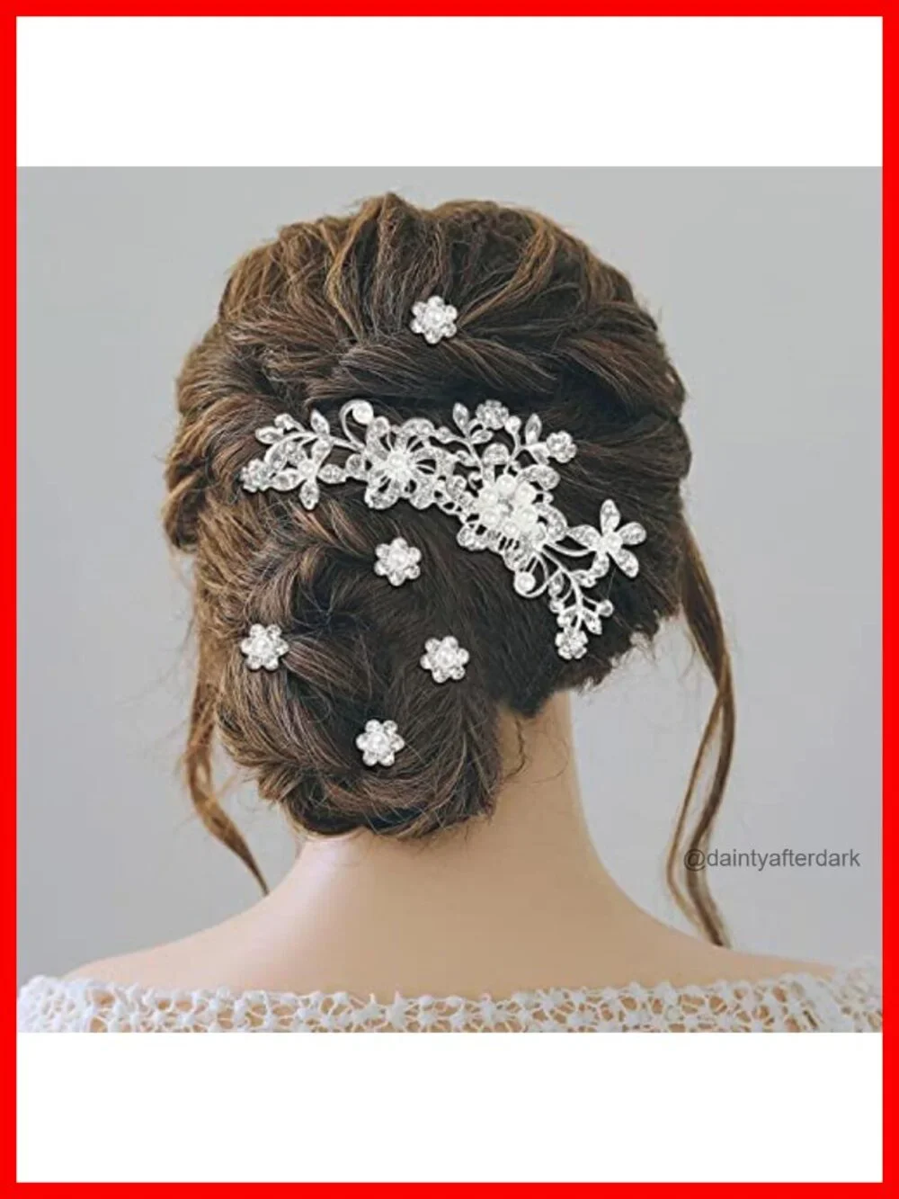 36 Piece Sparkly Rhinestone Pearl Flower Butterfly Hair Side Combs and Pins